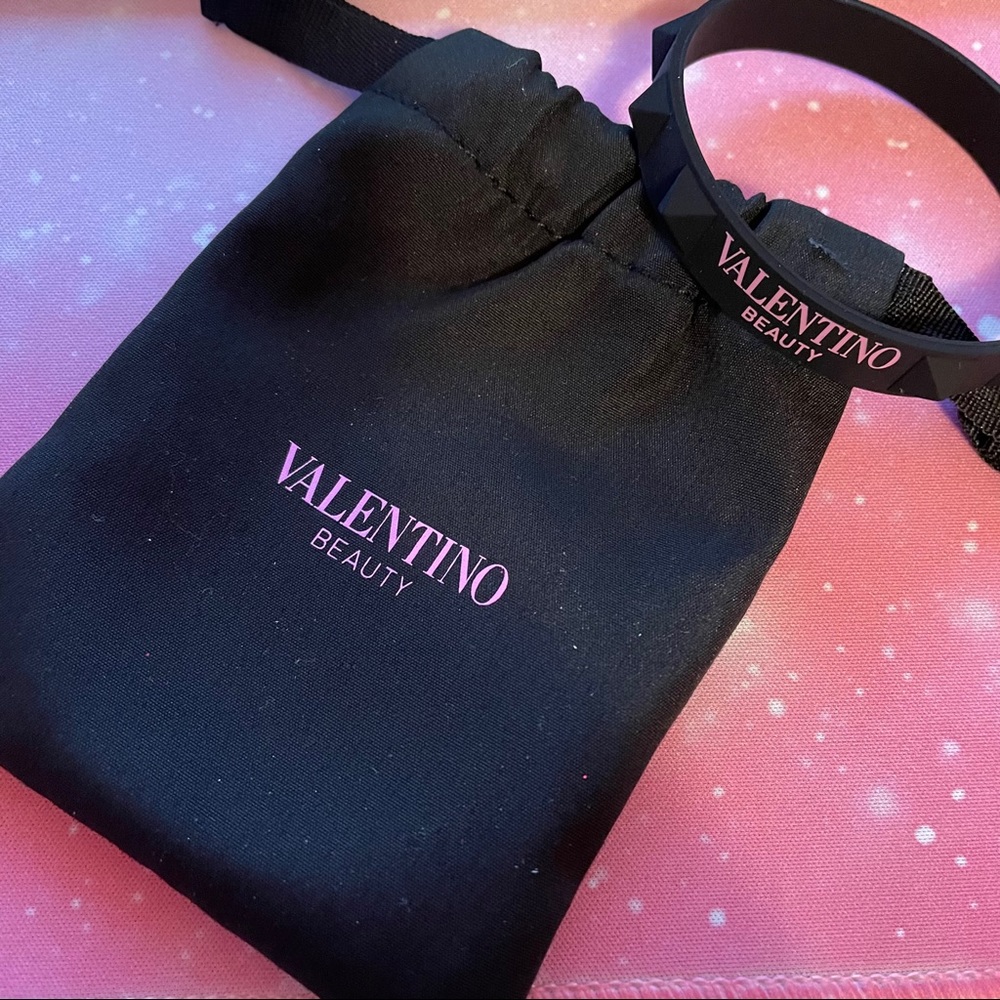 Valentino Beauty studded silicone bracelet and bag
